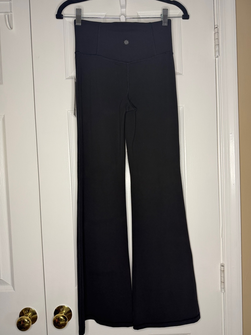 Athleta Elation High-Waist Black Flared Yoga Pants